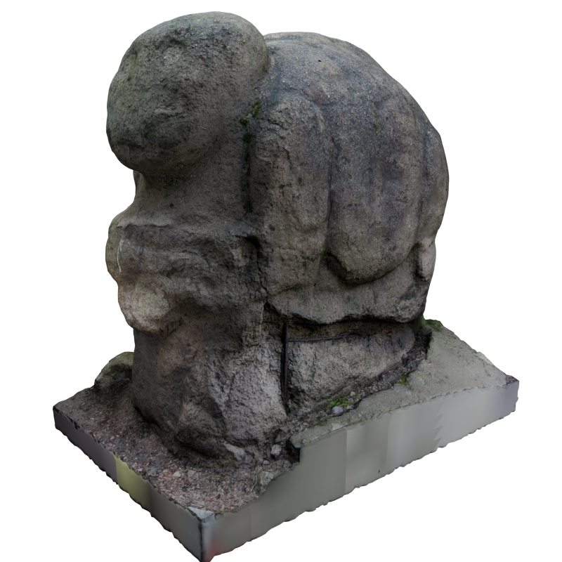 Ancient statue from the 19th century 3D Model .c4d .max .obj .3ds .fbx .stl .blend 
