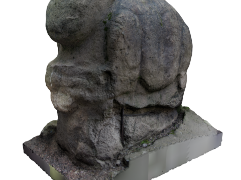 Ancient statue from the 19th century 3D Model