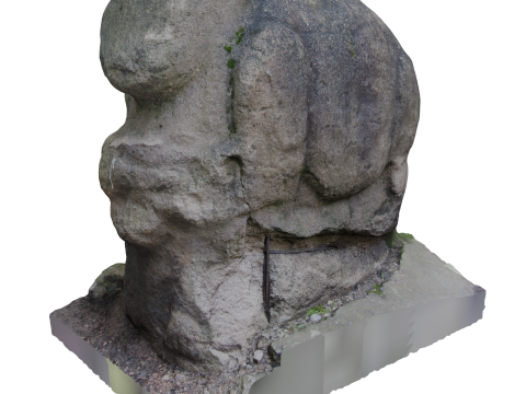 Ancient statue from the 19th century 3D Model