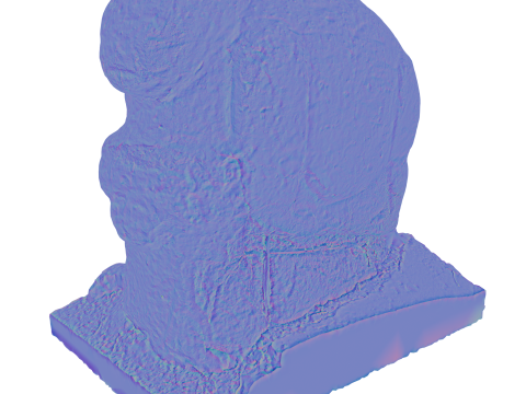 Ancient statue from the 19th century 3D Model