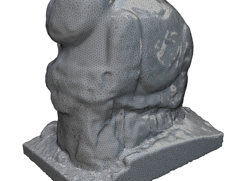 Ancient statue from the 19th century 3D Model