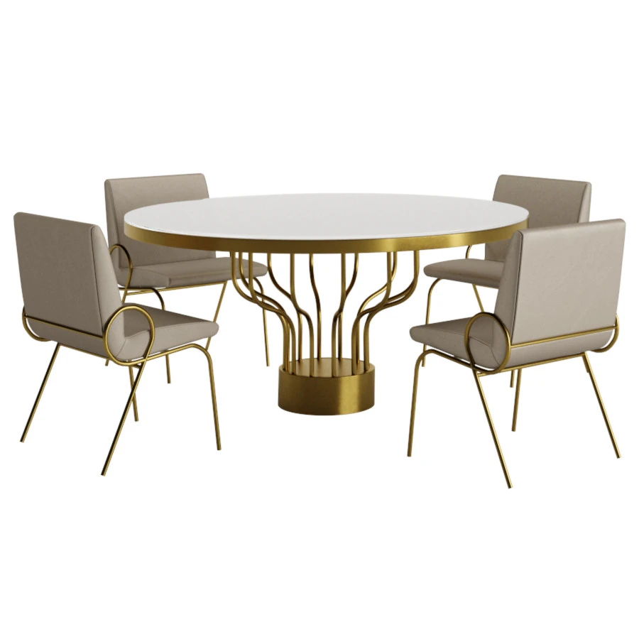 Table and chair 3D Model .c4d .max .obj .3ds .fbx .stl .blend 