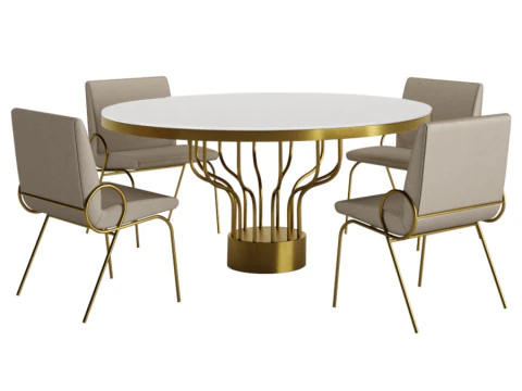 Tavolo e sedia Modello 3D