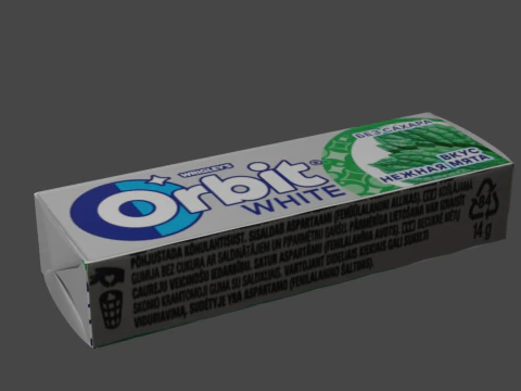 Opakowanie gumy do żucia Orbit Model 3D