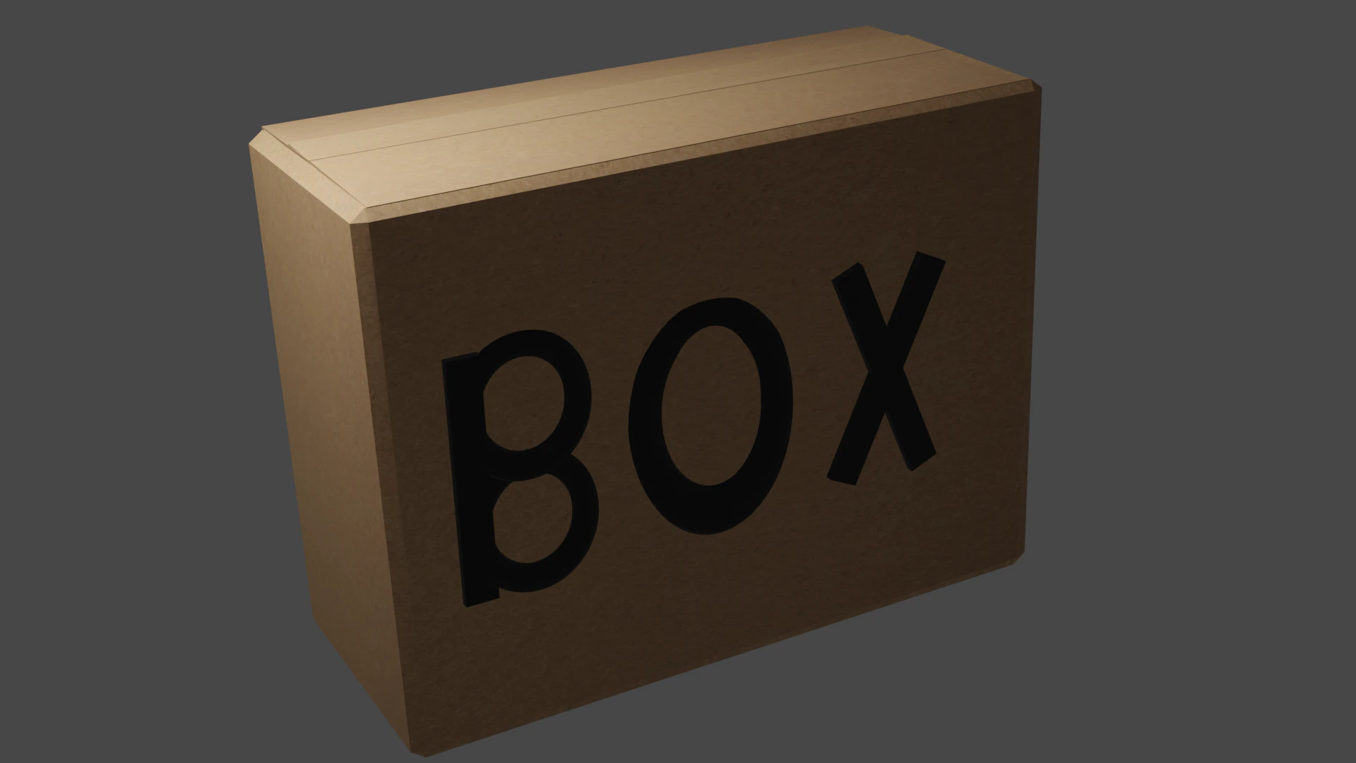 Ackage Cardboard Trapezoid Box 3D Model .c4d .max .obj .3ds .fbx .stl .blend