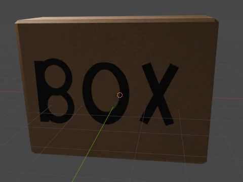 Ackage Cardboard Trapezoid Box 3D Model