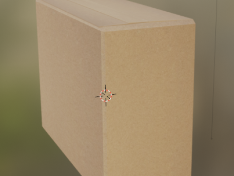 Ackage Cardboard Trapezoid Box 3D मॉडल