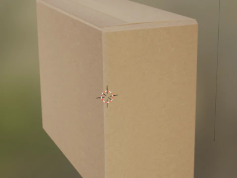 Ackage Cardboard Trapezoid Box 3D Model