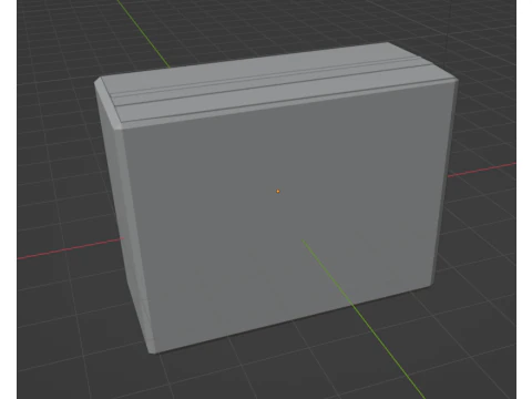 Ackage Cardboard Trapezoid Box 3D Model