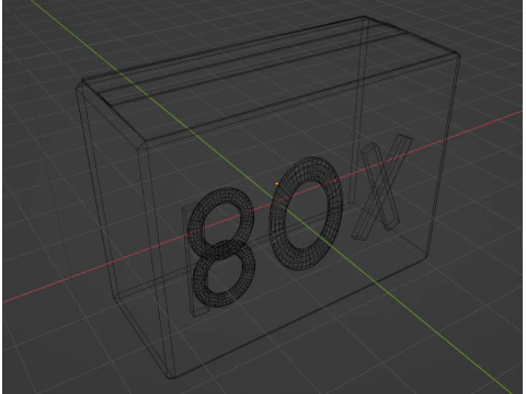 Ackage Cardboard Trapezoid Box 3D Model