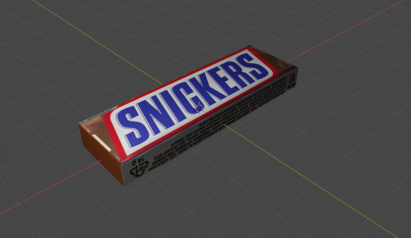 Snickers Chocolate Bar 3D Model .c4d .max .obj .3ds .fbx .stl .blend 