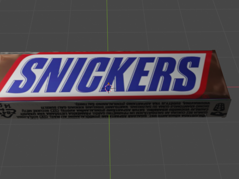 Snickers Chocolate Bar 3D Model