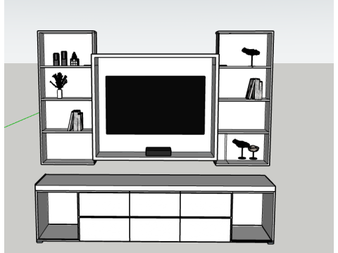 Modern TV Stand with Storage -Sleek Entertainment Center for Living Room 3D Model