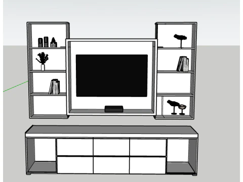 Modern TV Stand with Storage -Sleek Entertainment Center for Living Room 3D Model