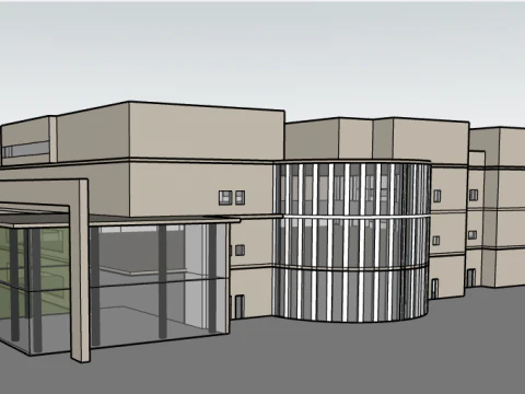 Realistic 3D Hospital Model High-Quality Medical Facility Design for Architects Developers 3D Model