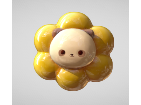 Blossom Dreams Cozy Teddy Hug 3D 模型