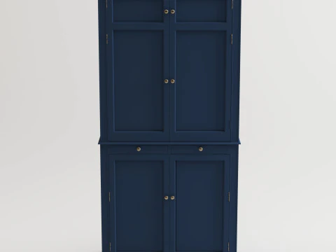 Szafka w kolorze niebieskim Model 3D