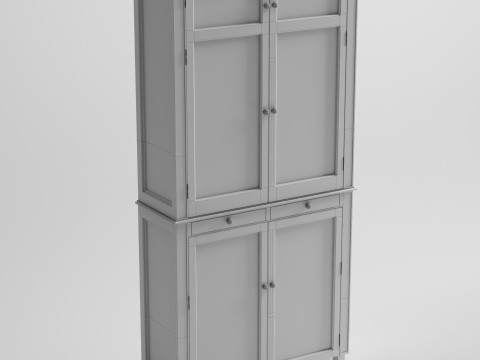 Kabinet blue closet Model 3D
