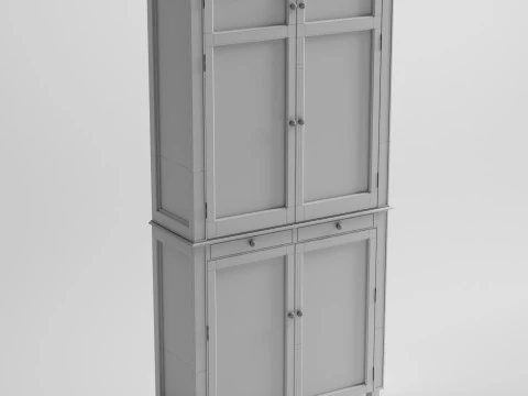Kabinet blue closet 3D Model