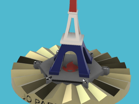 Eiffel Tower medal 2024 3Dモデル