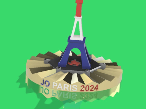 Eiffel Tower medal 2024 3D Model