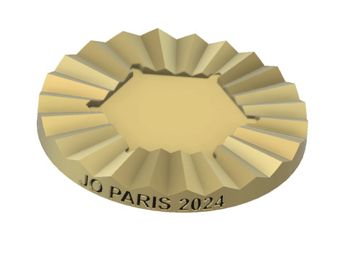 Eiffel Tower medal 2024 3D Model