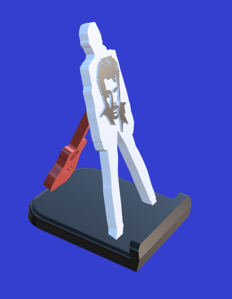 Singer Johnny Hallyday 3D Model .c4d .max .obj .3ds .fbx .stl .blend