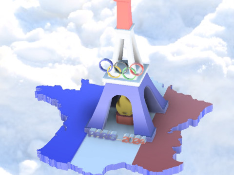 PARIS Eiffel tower 3D 模型