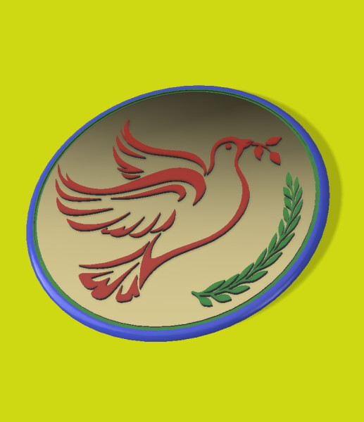 Dove Medal 3D Model .c4d .max .obj .3ds .fbx .stl .blend 