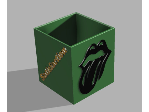 Rolling Stones pencil cup 3D मॉडल