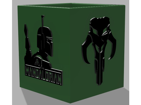 Mandalorian Pencil Cup 3D 打印模型