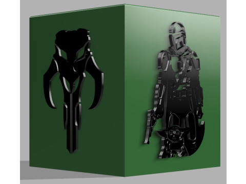 Mandalorian Pencil Cup 3D 打印模型