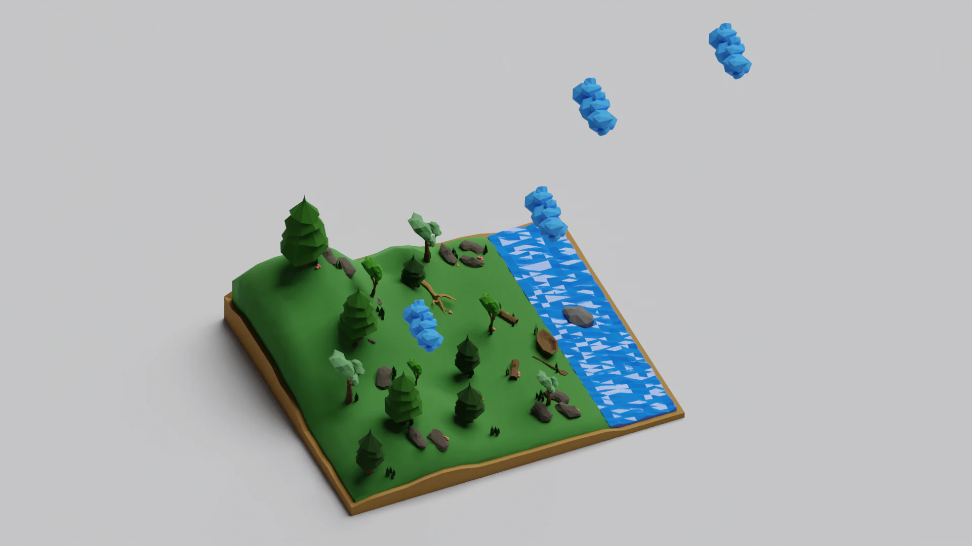 Jungle Iow-Poly Pack 3D Model .c4d .max .obj .3ds .fbx .stl .blend 