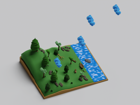 Jungle Iow-Poly Pack Modelo 3D