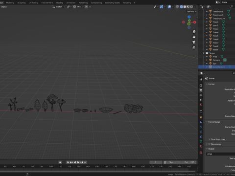 Jungle Iow-Poly Pack 3D Model
