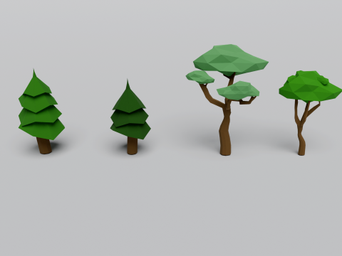 Jungle Iow-Poly Pack 3D Model