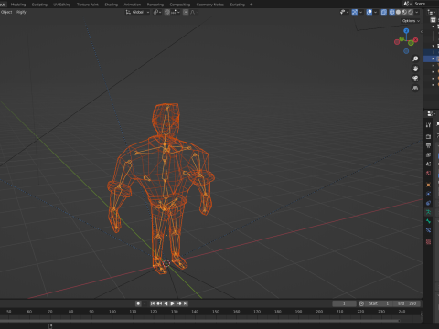 Strong-Man Low-Poly character Model 3D