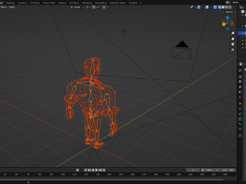 Strong-Man Low-Poly character Model 3D