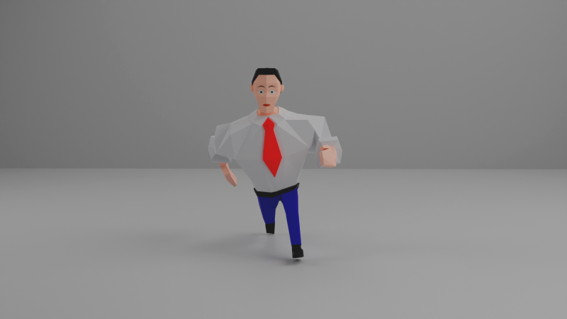Strong-Man Low-Poly character Model 3D .c4d .max .obj .3ds .fbx .stl .blend