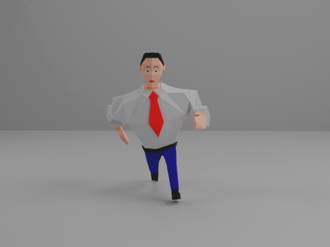 Strong-Man Low-Poly character Modelo 3D