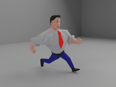 Strong-Man Low-Poly character Model 3D