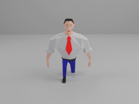 Strong-Man Low-Poly character Model 3D