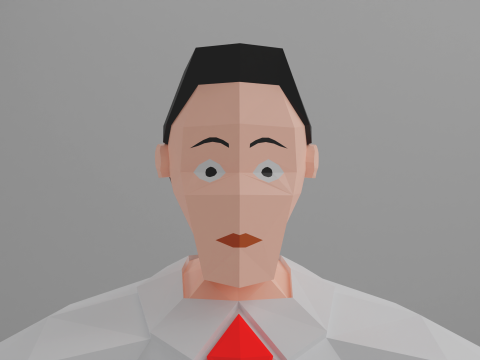 Strong-Man Low-Poly character Model 3D