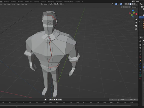 Strong-Man Low-Poly character 3D Model