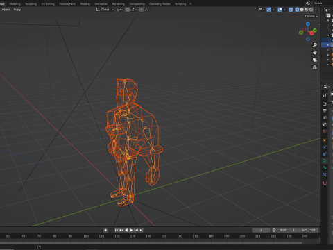 Strong-Man Low-Poly character Model 3D