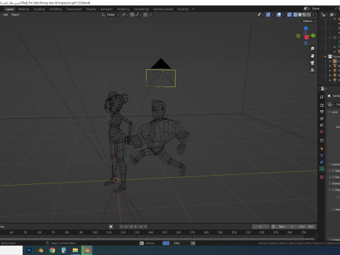 Strong-Man and Impressive-Girl Low-Poly characters Modèle 3D