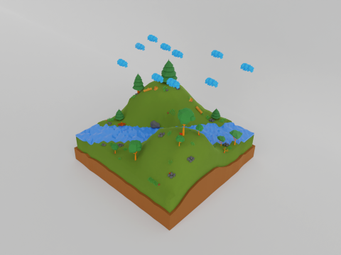Jungle low-poly Low-poly 3D Model