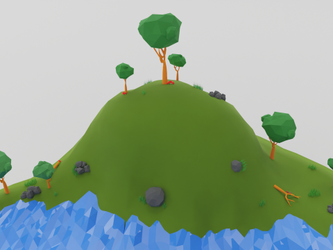 Jungle low-poly Low-poly 3D Model