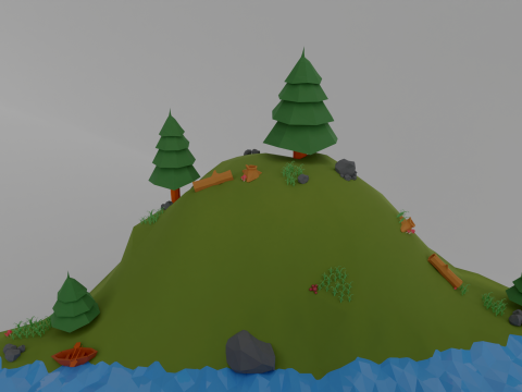 Jungle low-poly Low-poly 3D Model