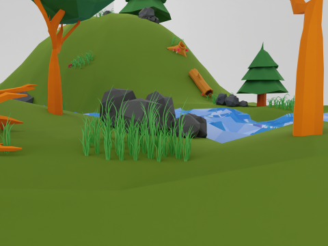 Jungle low-poly Low-poly 3D Model